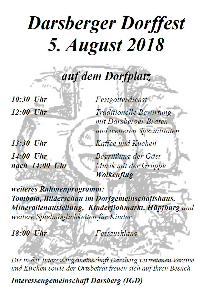 Dorffest 2018 Plakat
